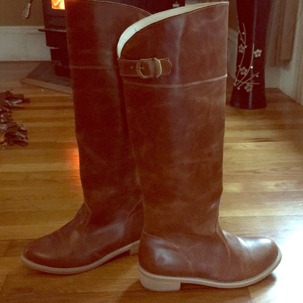 Leather boots.